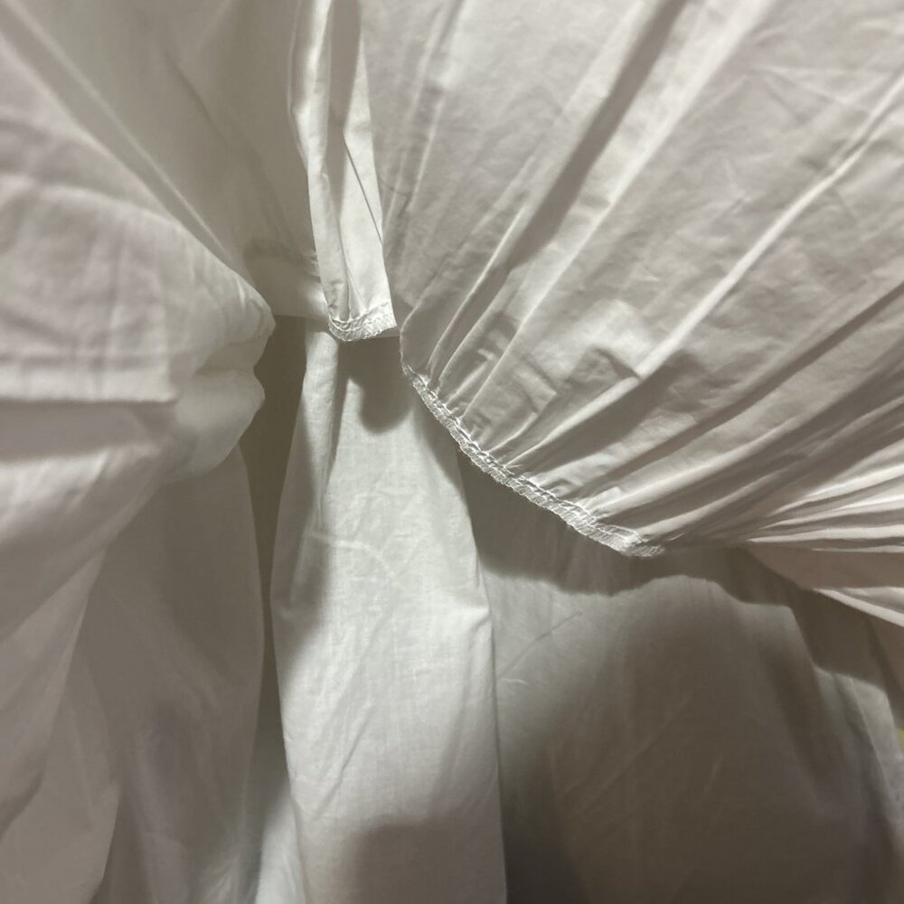 Tiered Maxi Dress White Extra Large XL Lined Cotton Boho Pockets Summer New - Picture 6 of 15
